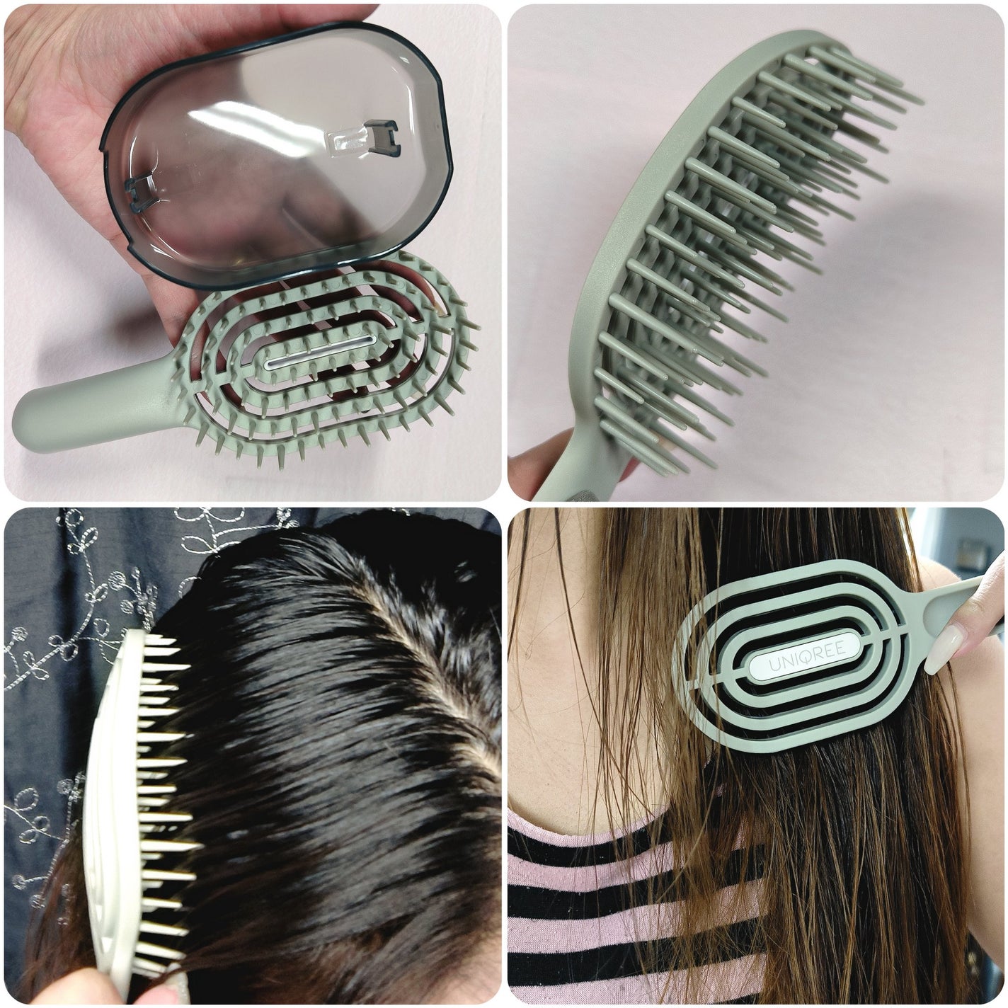 ユニークリー 4wayスムースヘアブラシ/ビー・エヌ/ヘアブラシを使ったクチコミ(3枚目)