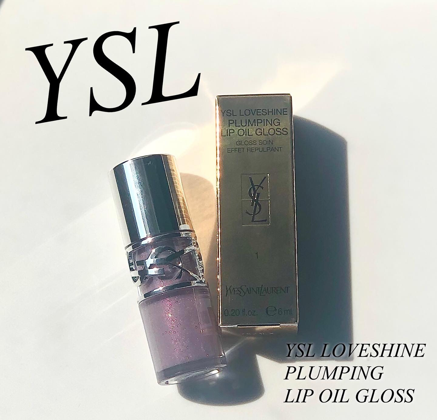 YSL ラブシャイン オイル グロス #1 サンダー スティラー/YVES SAINT LAURENT BEAUTE/リップグロスを使ったクチコミ（1枚目）