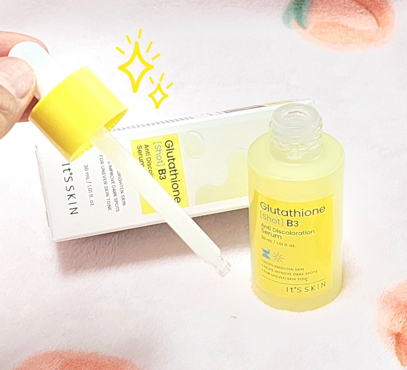 グルタチオンショットB3シミ跡セラム/It's skin/美容液を使ったクチコミ(2枚目)
