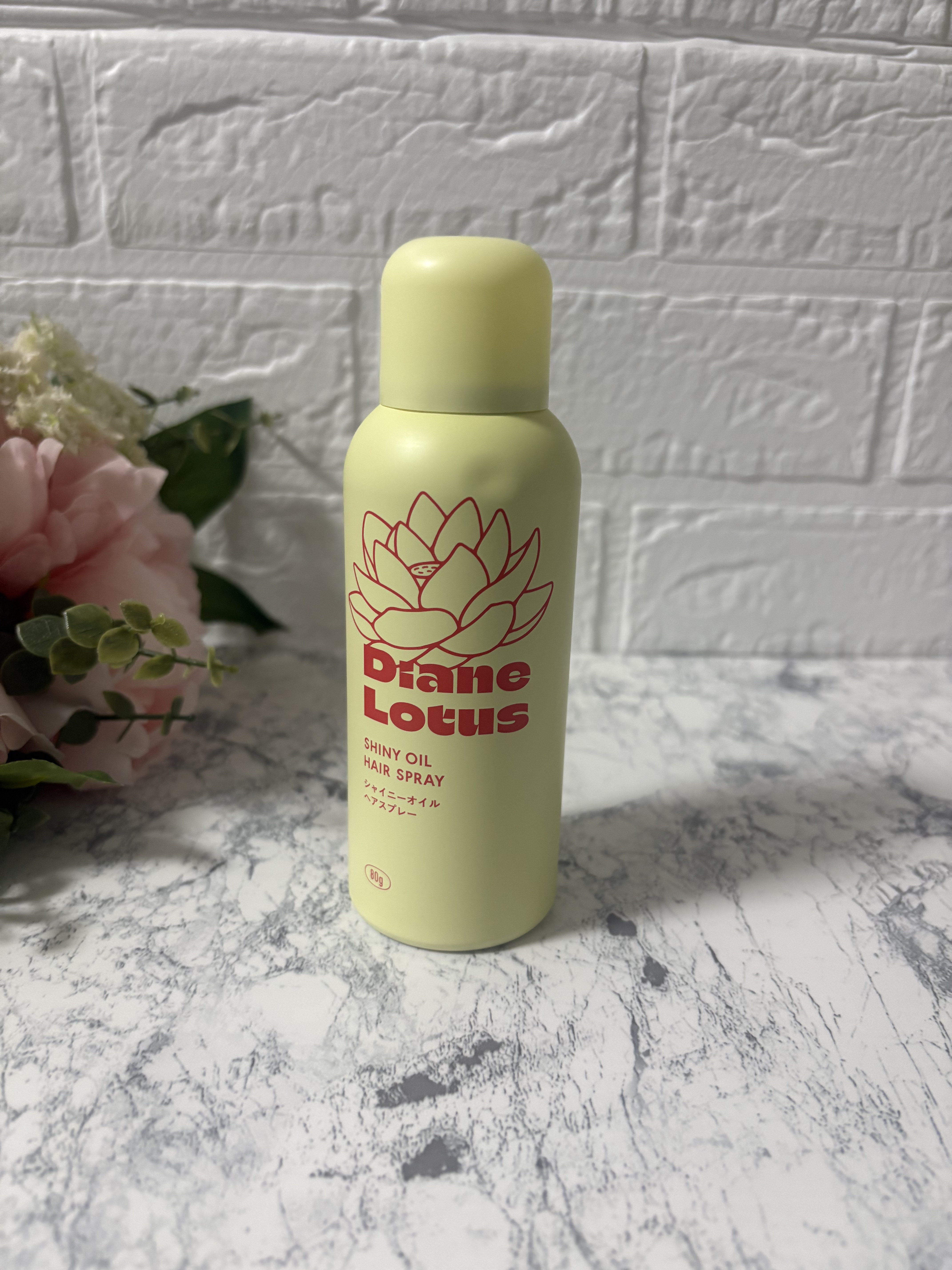 ロータス シャイニーオイル ヘアスプレー ピーチ＆ホワイトティーの香り/ダイアン/ヘアスプレーを使ったクチコミ（2枚目）