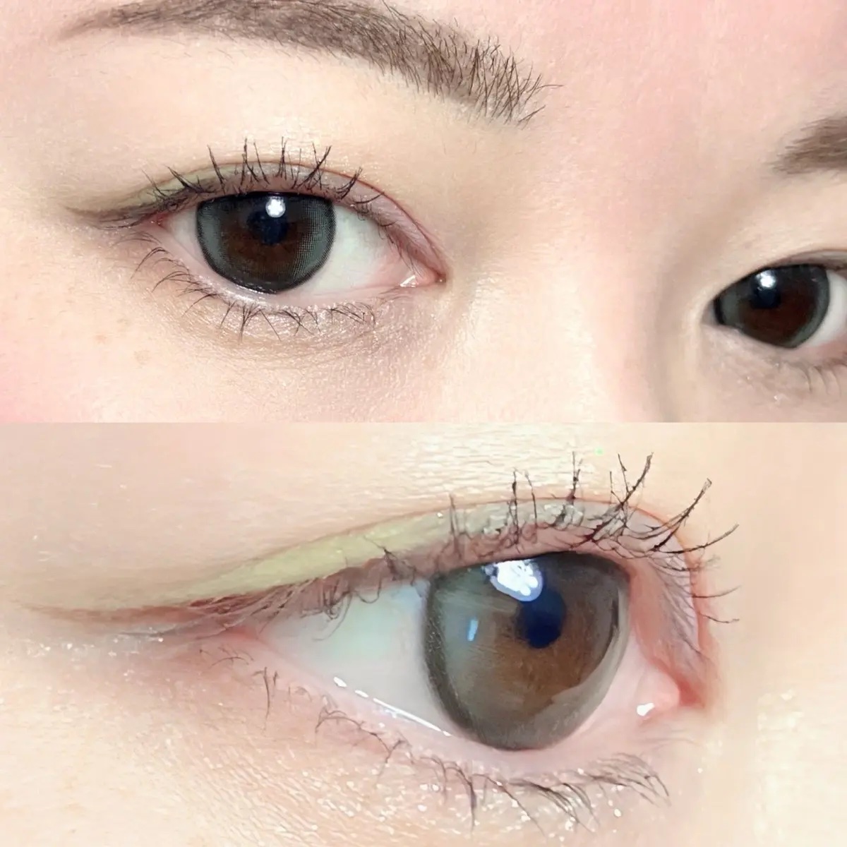 #PR #リリーアンナ

春っぽいグリーンメイクにハマってるワタクシ☘️

カラコンはメイクを生かしてくれる馴染むグレーをチョイスすることが多いよ！
くりっと程よいサイズアップでキュルンと見せつつ、甘過ぎないのがポイント！

リルムーン0.