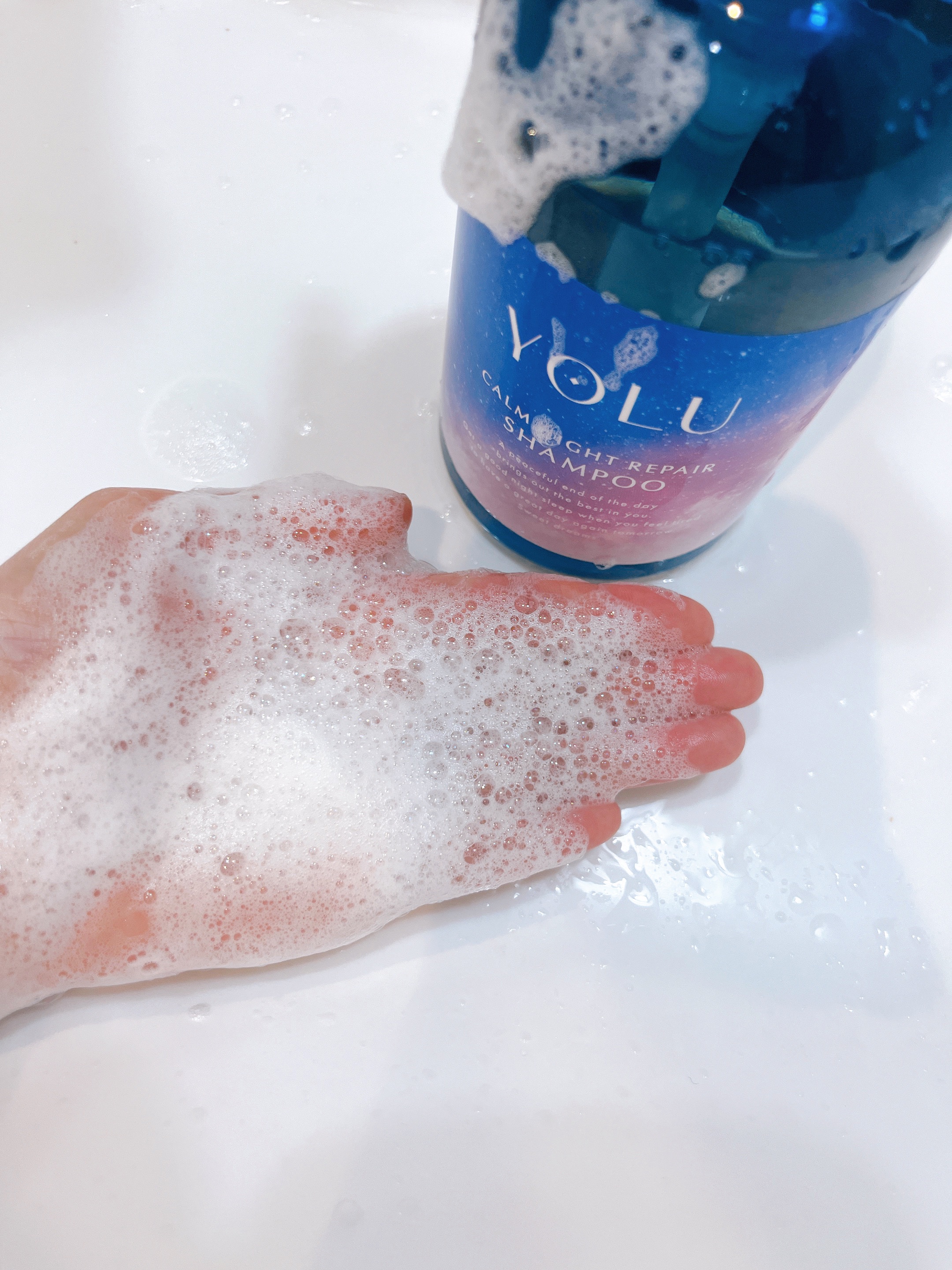 カームナイトリペアシャンプー／トリートメント/YOLU/シャンプー・コンディショナーを使ったクチコミ（3枚目）