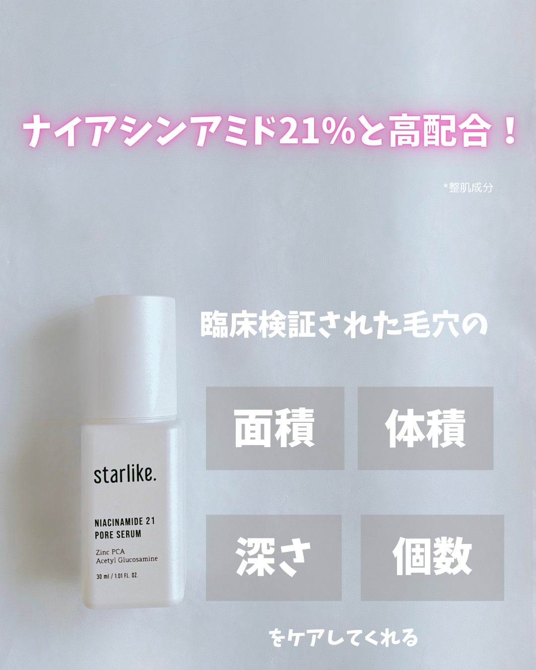 ナイアシンアミド 21 ポアセラム/STARLIKE/美容液を使ったクチコミ(3枚目)