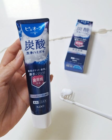 ピュオーラ 炭酸ハミガキ【医薬部外品】/ピュオーラ/歯磨き粉を使ったクチコミ(3枚目)