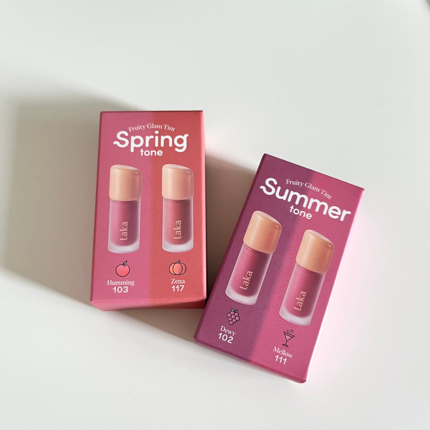 フルーティーグラムティント ミニデュオ/Laka/リップティントを使ったクチコミ(1枚目)