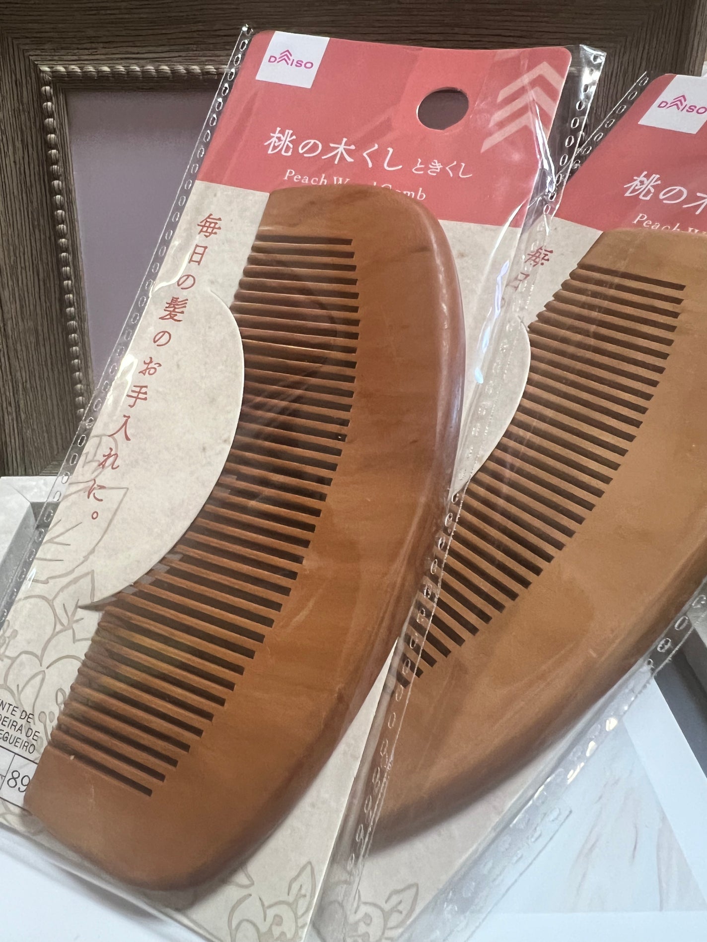 桃の木櫛/DAISO/ヘアコームを使ったクチコミ(1枚目)