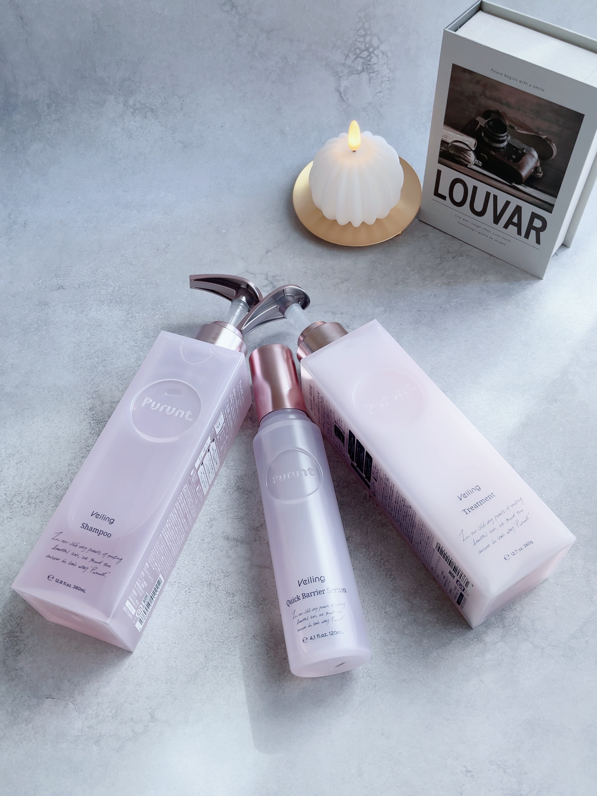 🎼.•*¨*•.¸¸🎶髪のうねりや広がりが気になる方や、時短で効果的なヘアケアを求める方におすすめのシリーズ『Purunt. Veiling(プルント　ヴェーリング) 美容液シャンプー&トリートメント&クイックバリアセラム』🎼.•*¨