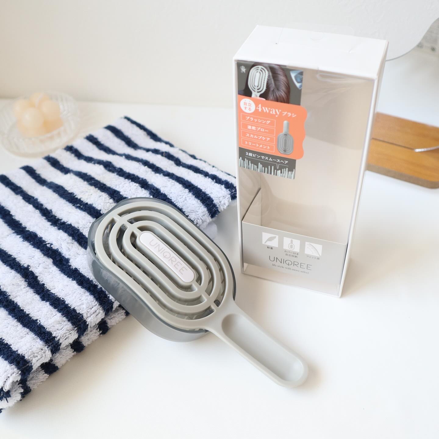 ユニークリー 4wayスムースヘアブラシ/ビー・エヌ/ヘアブラシを使ったクチコミ（1枚目）