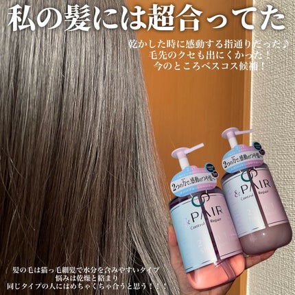 アンドペア コントロール リペア 2in1 シャンプー&ヘアトリートメント/&PAIR/市販シャンプーを使ったクチコミ(5枚目)