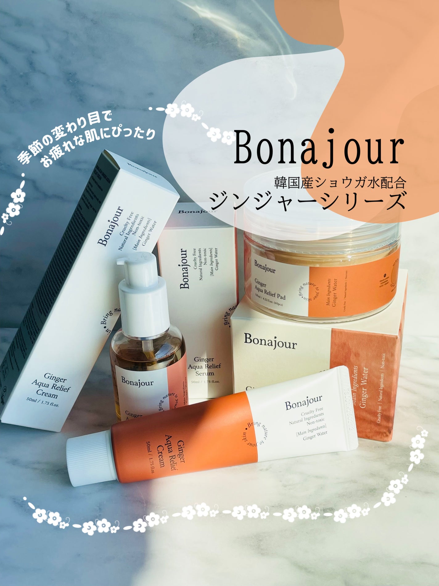 ジンジャーアクアリリーフパッド 60枚/Bonajour/トナーパッドを使ったクチコミ(1枚目)