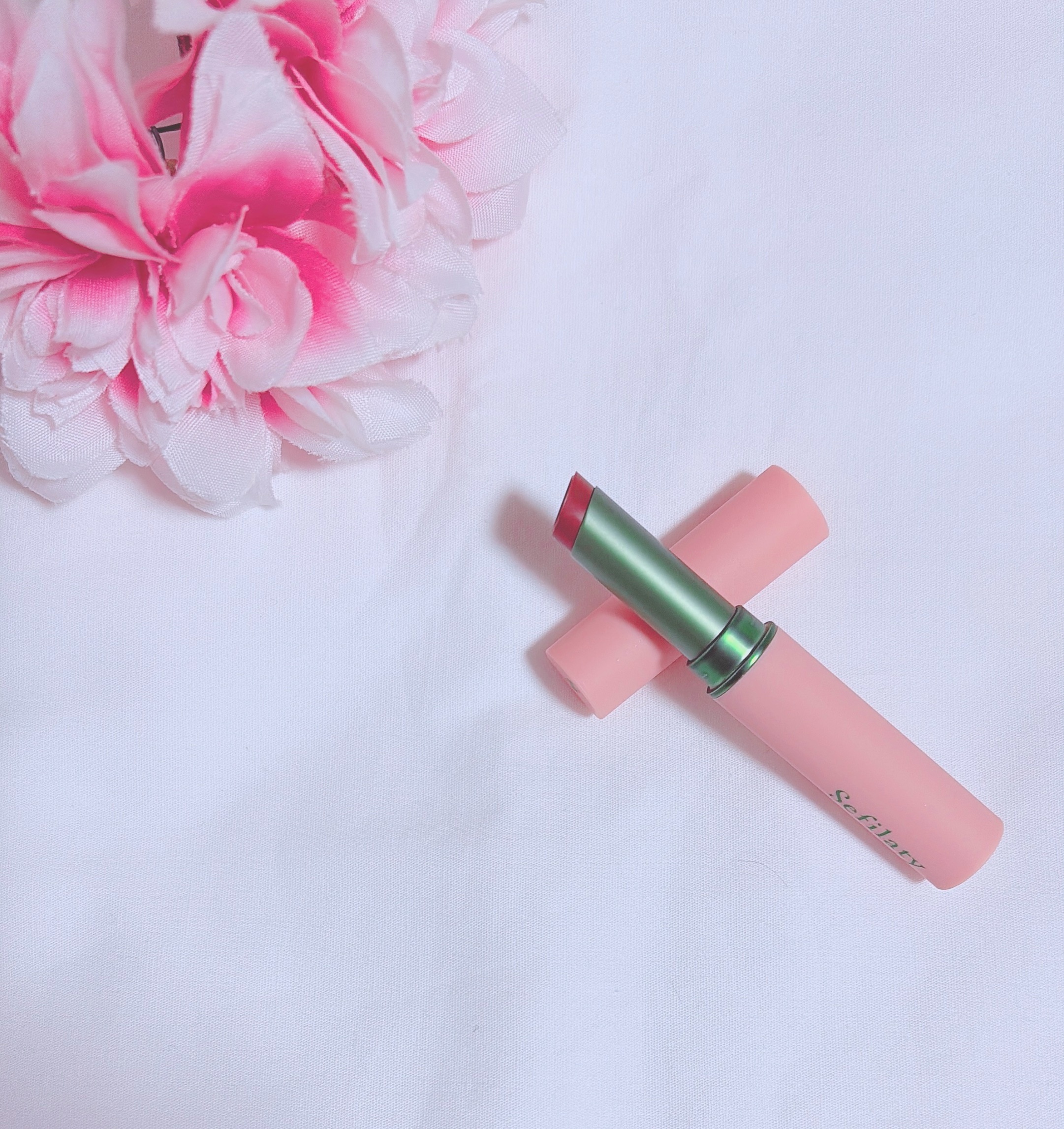 セフィラティ クイーンバレットルージュ 02 クラウドラテ/Sefilaty/口紅を使ったクチコミ（2枚目）