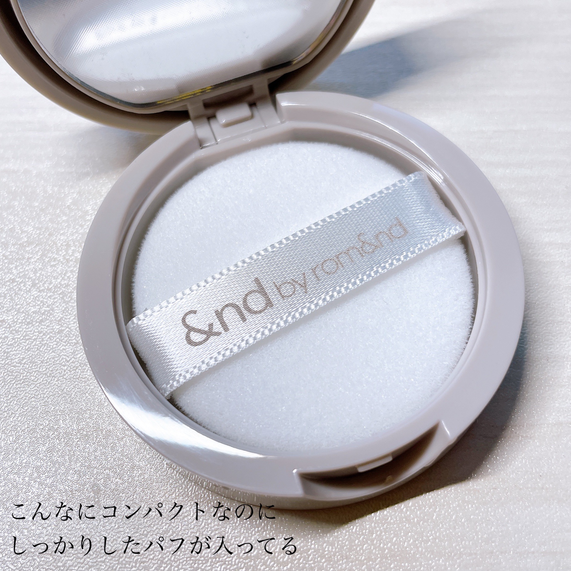 コンフォートベルベットプレスパウダーファンデーション/&nd by rom&nd/プレストパウダーを使ったクチコミ（2枚目）