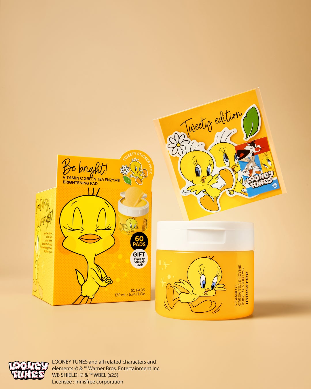 innisfree トゥイーティー ビタC グリーンティーエンザイム ブライト パッド セット