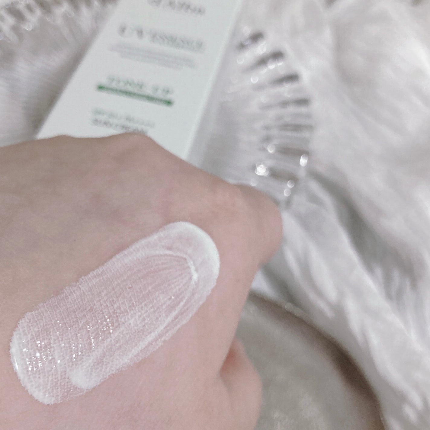 クリーンティーツリーリポソームトーンアップサンクリーム(グリーン)/ダルバ/日焼け止めクリームを使ったクチコミ(3枚目)