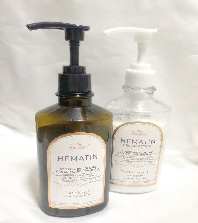 ヘマチン ブースター シャンプー /トリートメント ペアー＆ムスクの香り/マイブースターズ/市販シャンプーを使ったクチコミ（1枚目）