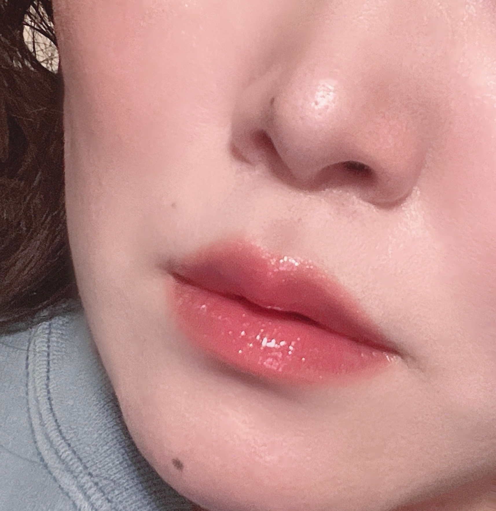 フラッシュ映えグロス 02凛ROSE/ギャルズ コスメティックス/リップグロスを使ったクチコミ（1枚目）