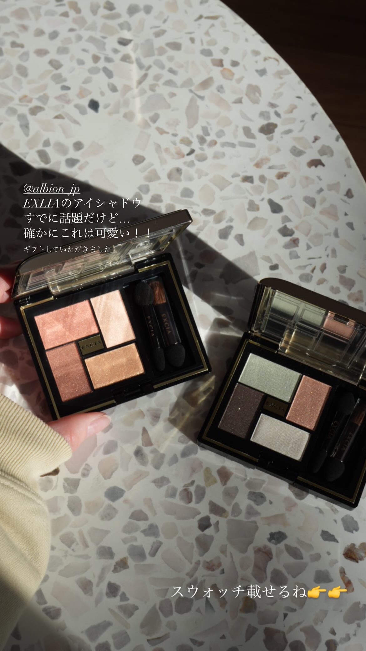 エクシア アイカラー ヴォロンテ 02 グレイス アンバー/ALBION/アイシャドウパレットを使ったクチコミ（1枚目）