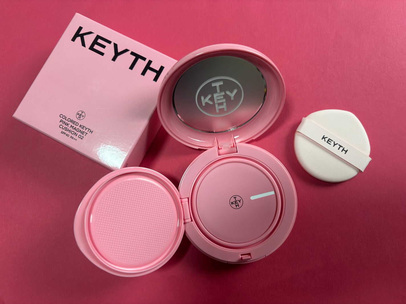 ピンクマグネットクッション/KEYTH/クッションファンデーションを使ったクチコミ(2枚目)