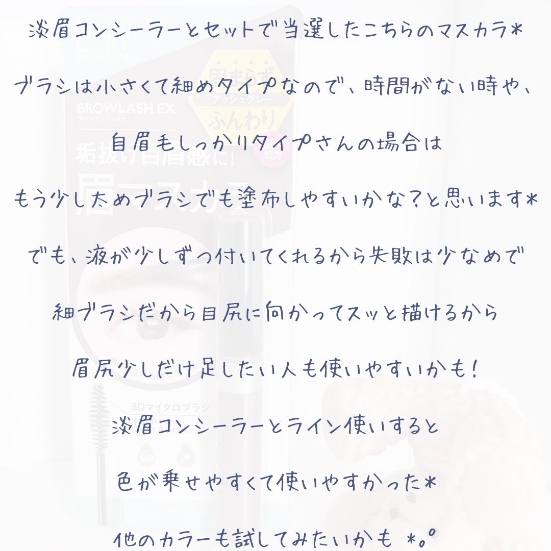 ブロウラッシュEX スタイリングアイブロウマスカラ /ブロウラッシュ/眉マスカラを使ったクチコミ(4枚目)