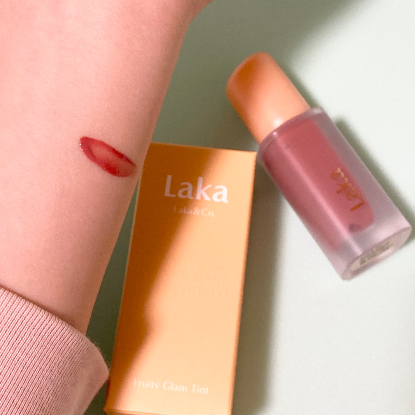 フルーティーグラムティント/Laka/リップティントを使ったクチコミ(2枚目)