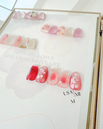 Usamimi@フォロバ強化中 on LIPS 「#桜色の春ネイル#ちゅるんネイル#モテネイル#ピンクネイル.ネ..」(2枚目)