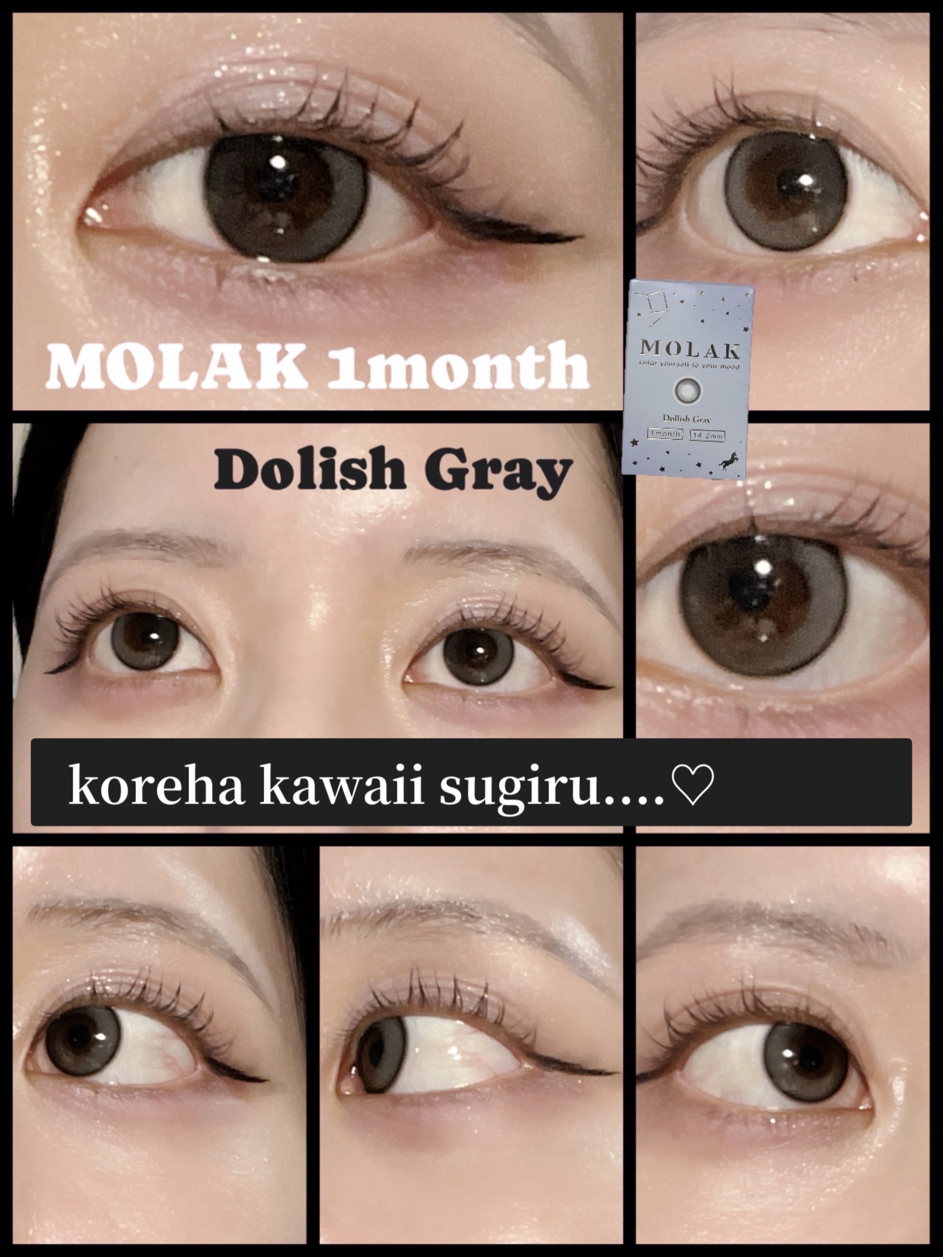 MOLAK 1month ドーリッシュグレー/MOLAK/１ヶ月（１MONTH）カラコンを使ったクチコミ（1枚目）