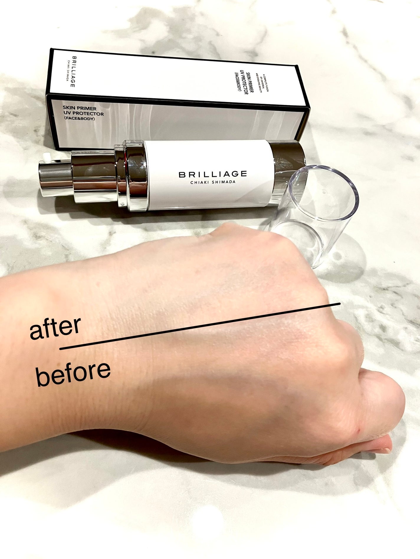 スキンプライマー UV プロテクター(フェイス&ボディ)/ブリリアージュ/化粧下地を使ったクチコミ(3枚目)