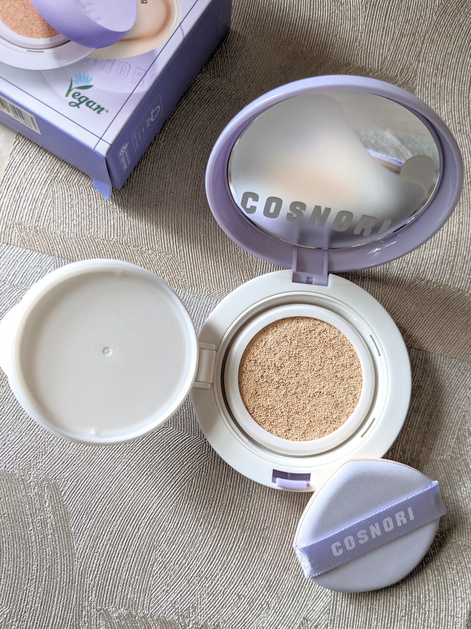 パンテノールバリアクッション/COSNORI/クッションファンデーションを使ったクチコミ（1枚目）