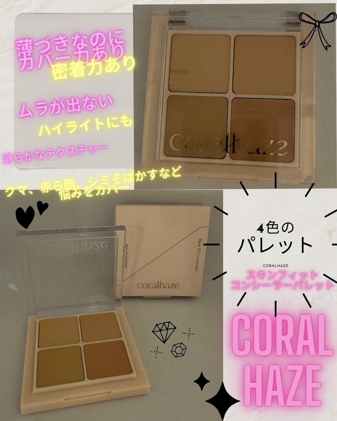 スコンフィットコンシーラーパレット/Coralhaze/パレットコンシーラーを使ったクチコミ（1枚目）