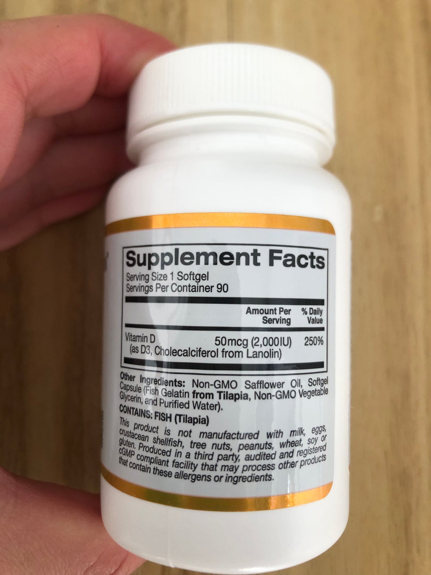 ビタミンD3/CALIFORNIA GOLD NUTRITION/健康サプリメントを使ったクチコミ(2枚目)