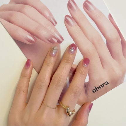 セミキュアジェルネイル(ハンド)/ohora/ネイルシールを使ったクチコミ(4枚目)