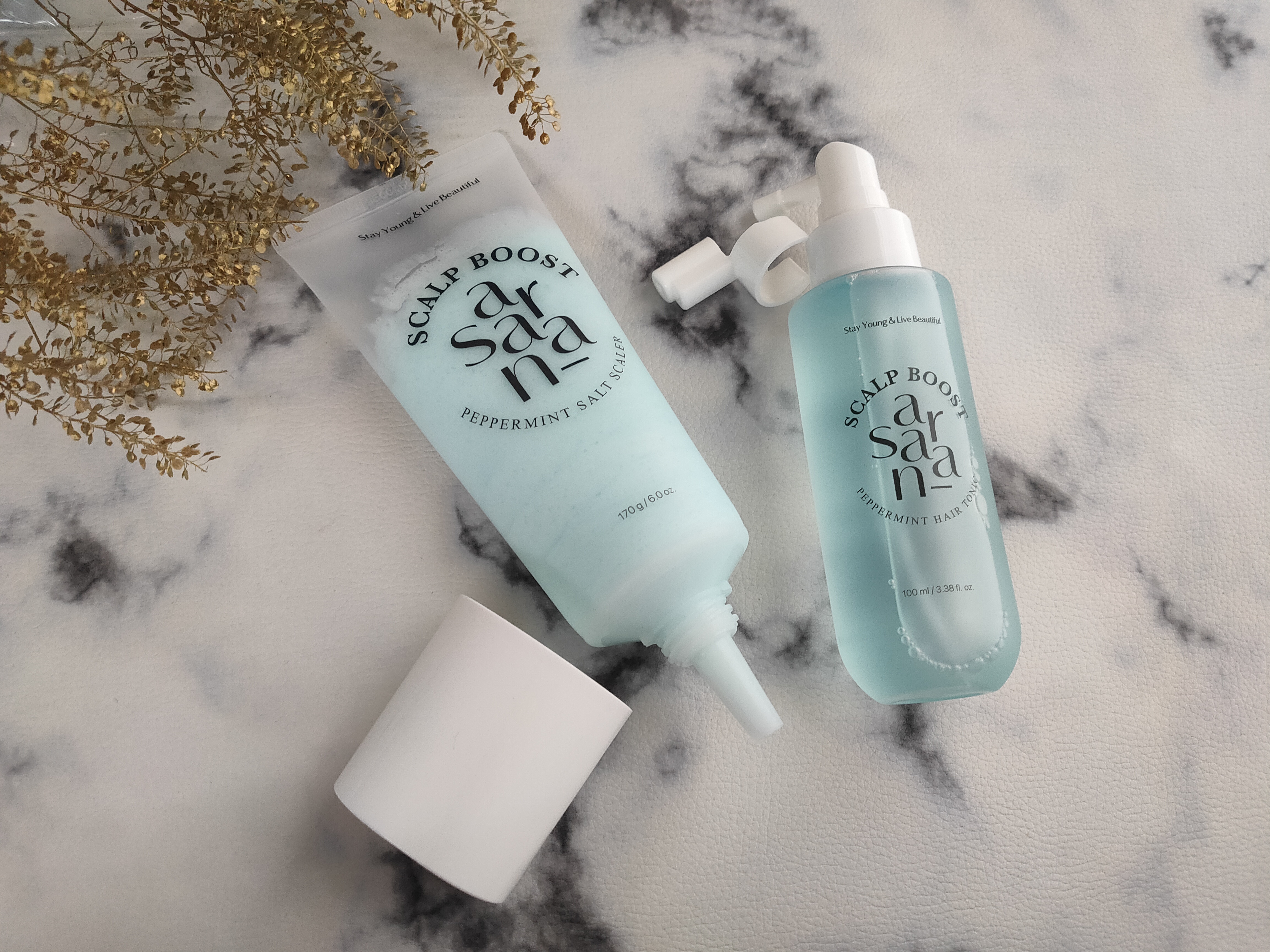 スカルプブースト ペパーミントソルト スケーラー/SARANARA/頭皮クレンジングを使ったクチコミ（2枚目）