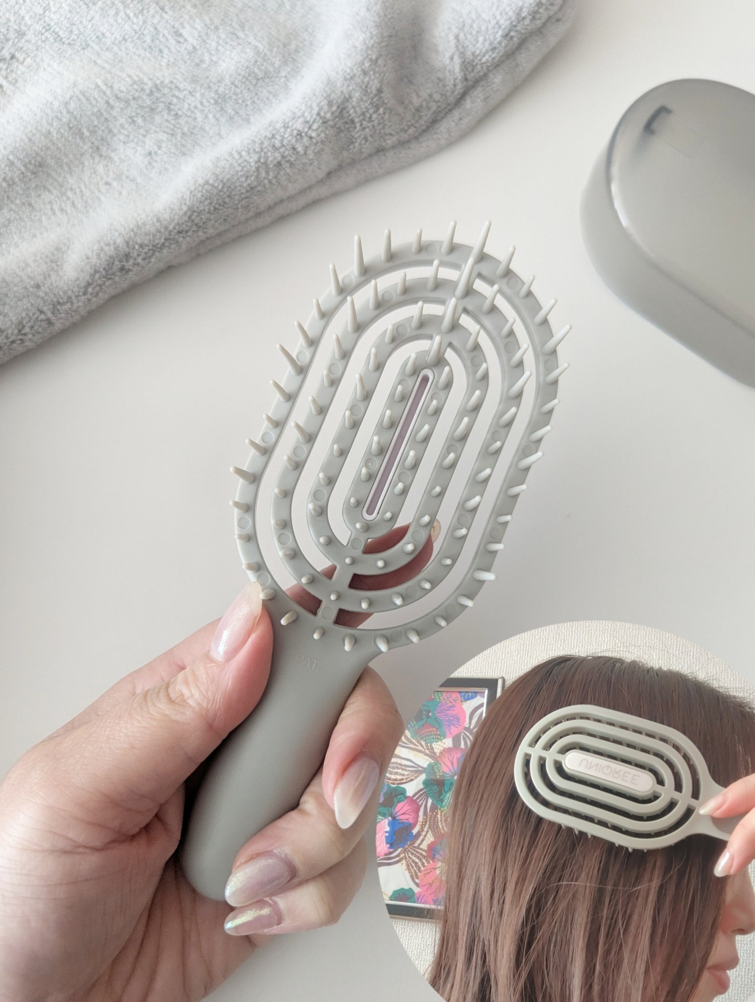 ユニークリー 4wayスムースヘアブラシ/ビー・エヌ/ヘアブラシを使ったクチコミ（1枚目）