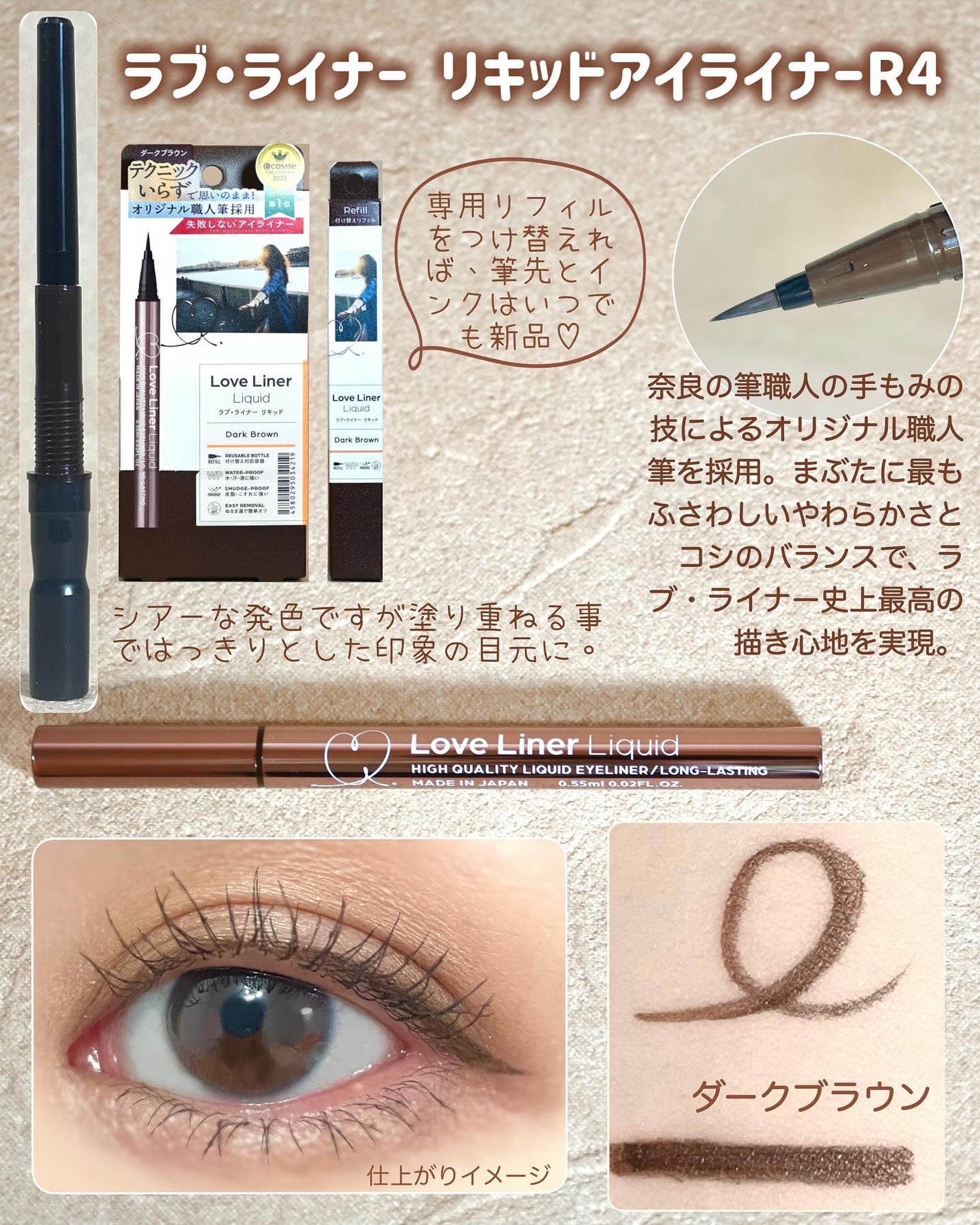 リキッドアイライナーR4/ラブ・ライナー/リキッドアイライナーを使ったクチコミ(2枚目)