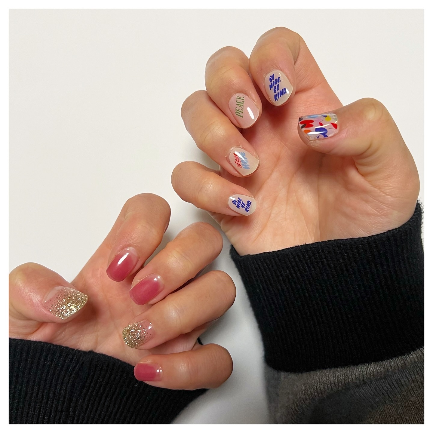 セミキュアジェルネイル（ハンド）/ohora/ネイルシールを使ったクチコミ（1枚目）