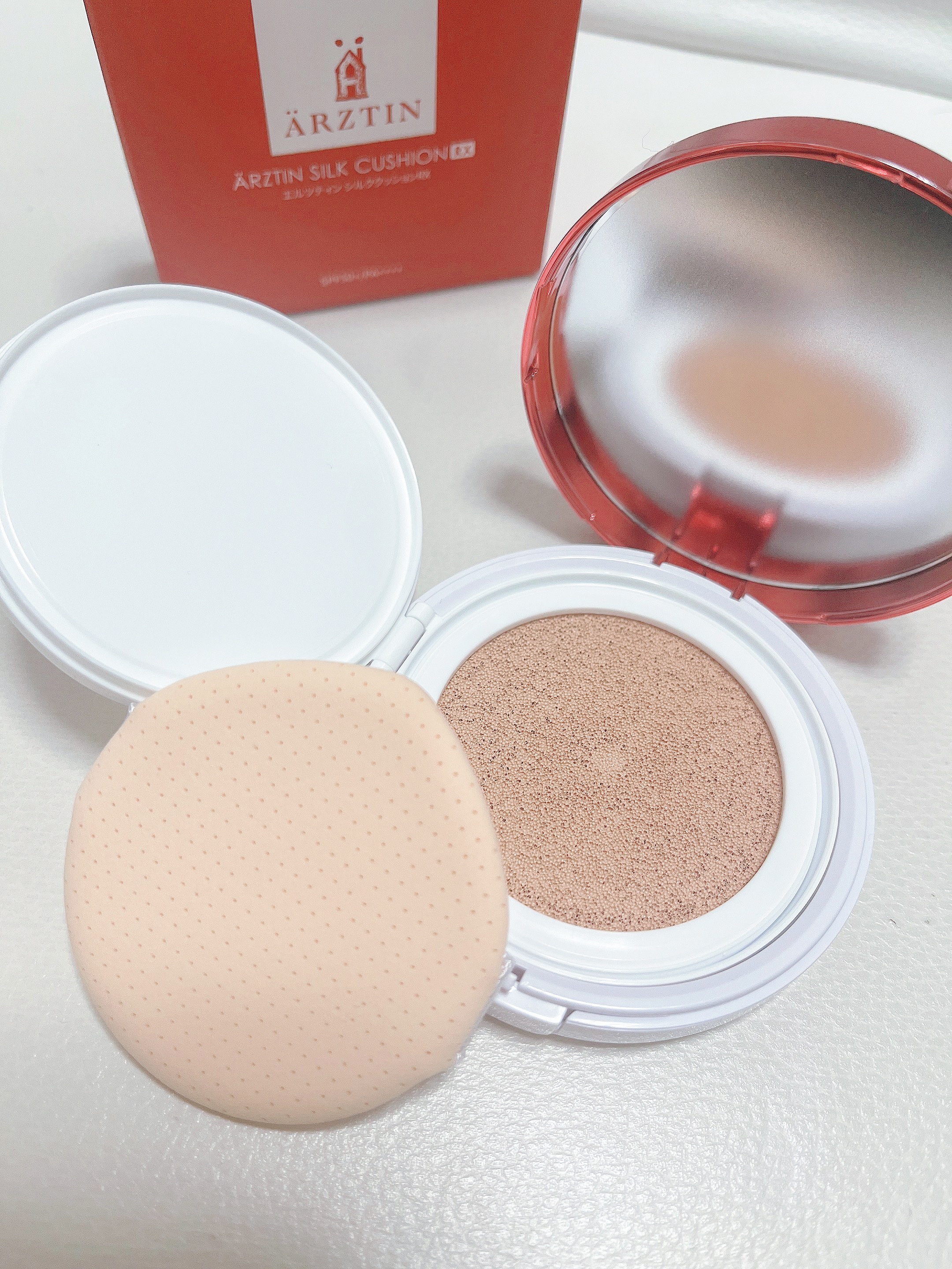 シルククッション RX/ARZIN/クッションファンデーションを使ったクチコミ（3枚目）