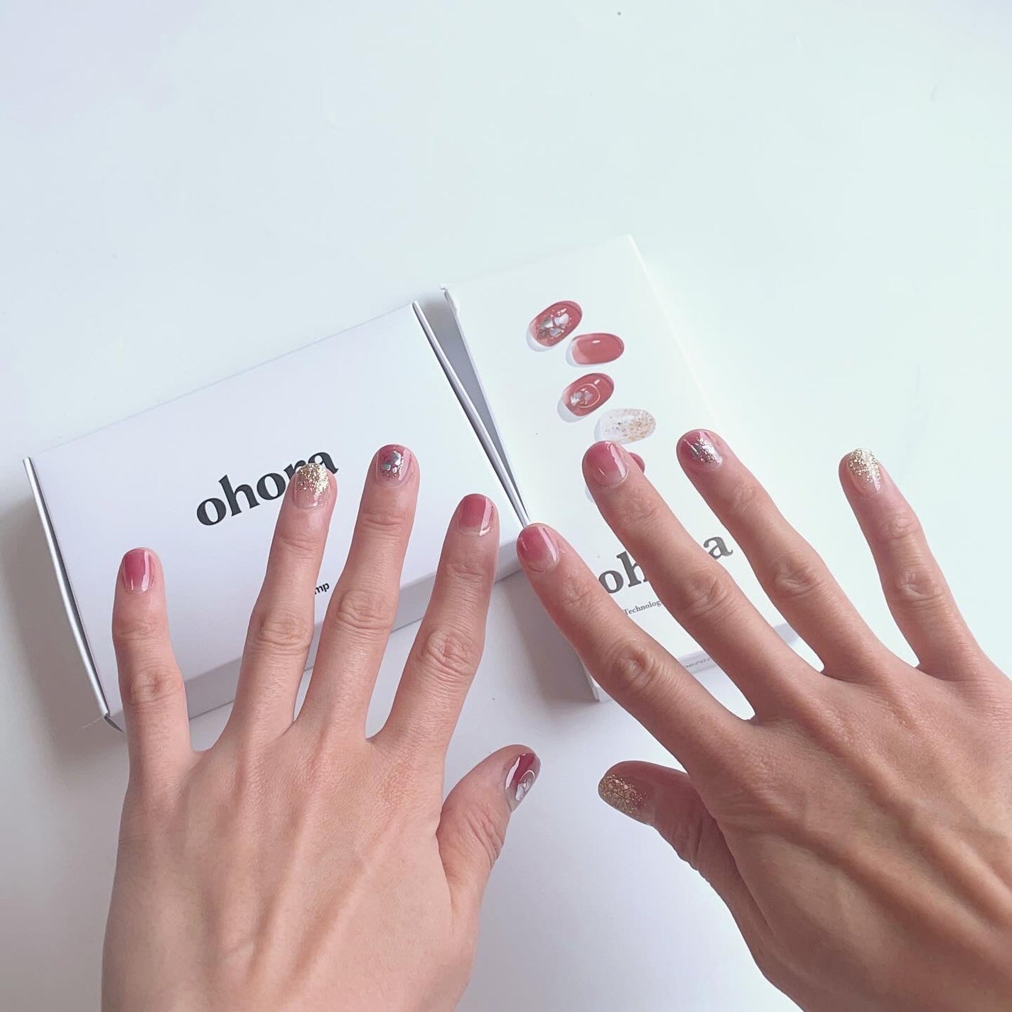 セミキュアジェルネイル(ハンド)/ohora/ネイルシールを使ったクチコミ(4枚目)