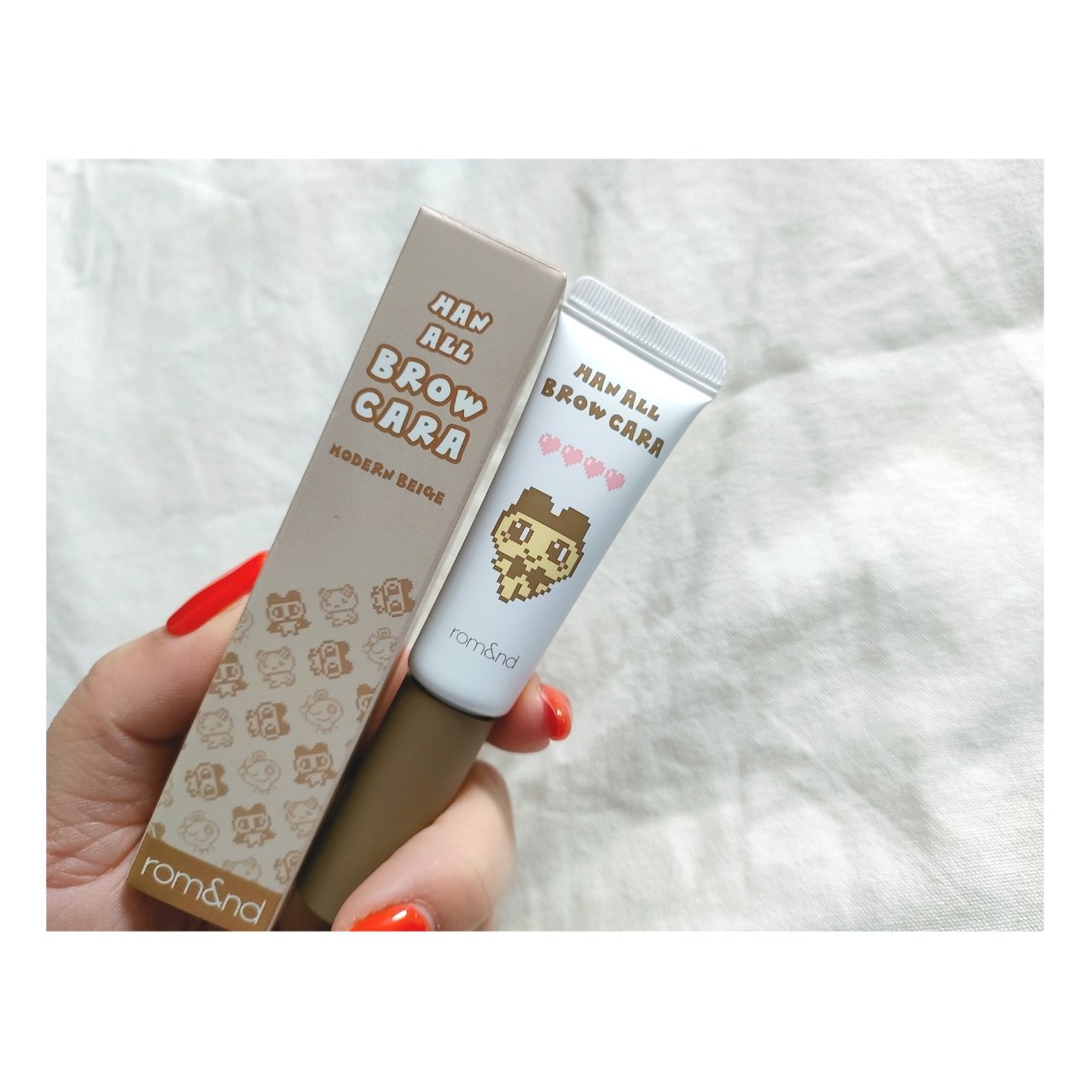 ハンオールブロウカラ 03（『たまごっち』デザイン）/rom&nd/眉マスカラを使ったクチコミ（1枚目）