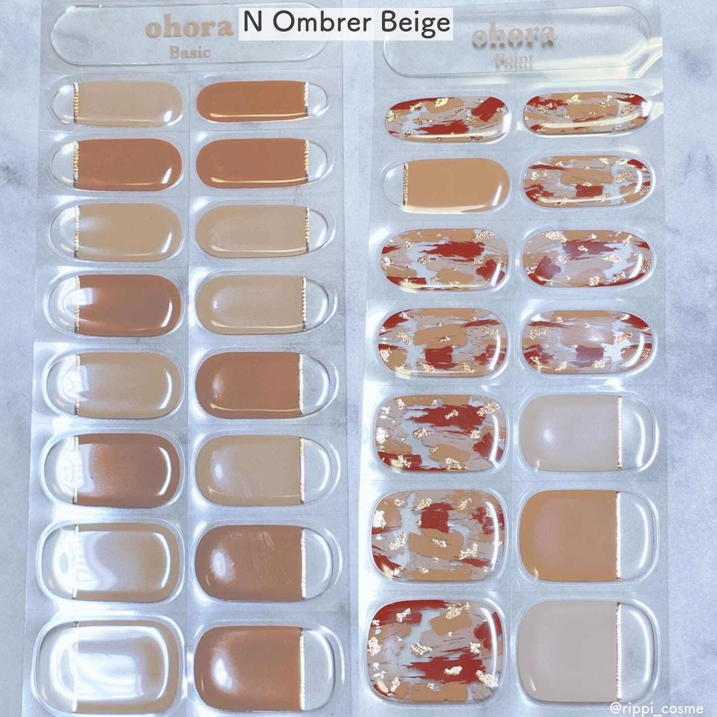 セミキュアジェルネイル（ハンド）/ohora/ネイルシールを使ったクチコミ（2枚目）