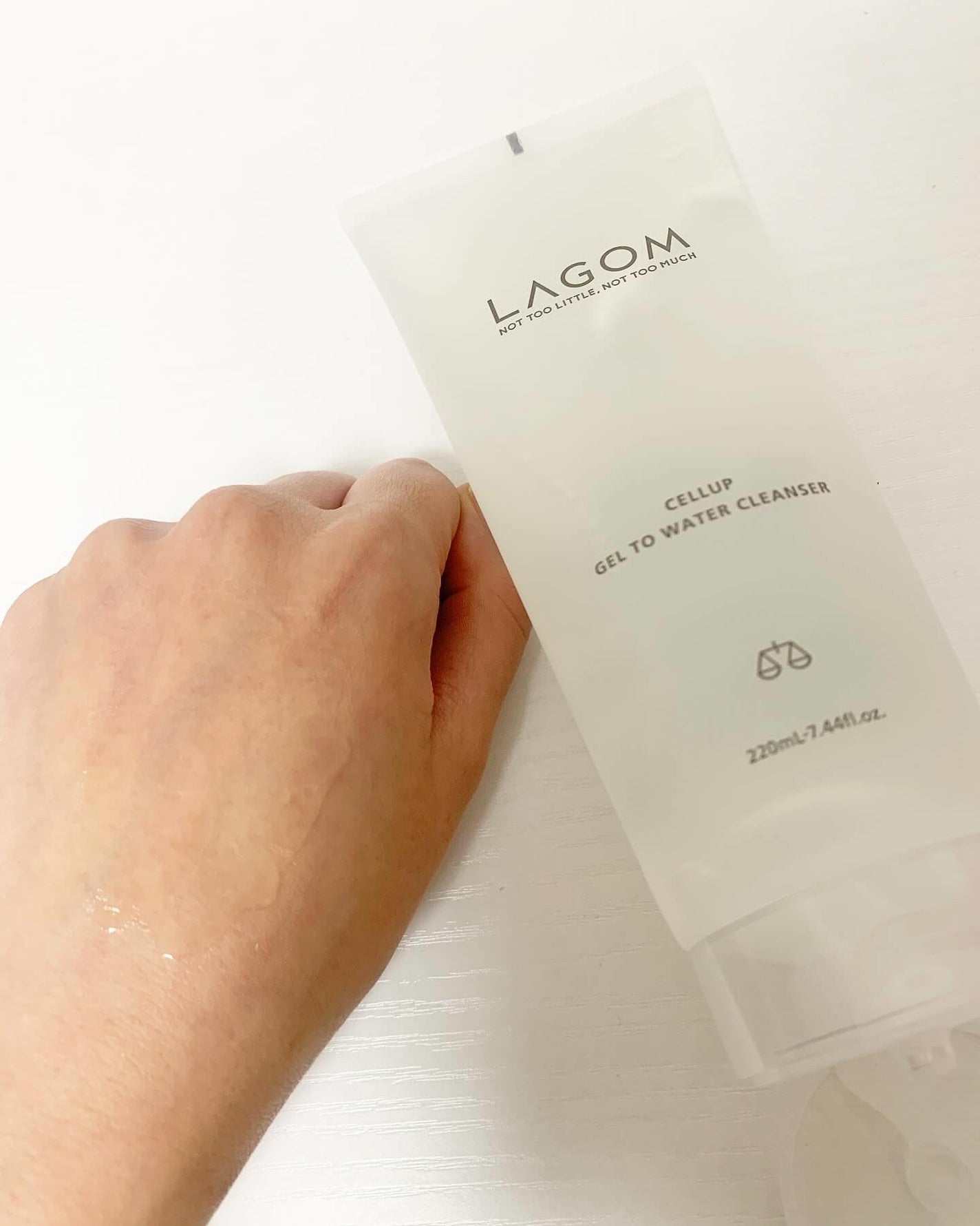 ラゴム ジェルトゥウォーター クレンザー(朝用洗顔)/LAGOM /その他洗顔料を使ったクチコミ(2枚目)