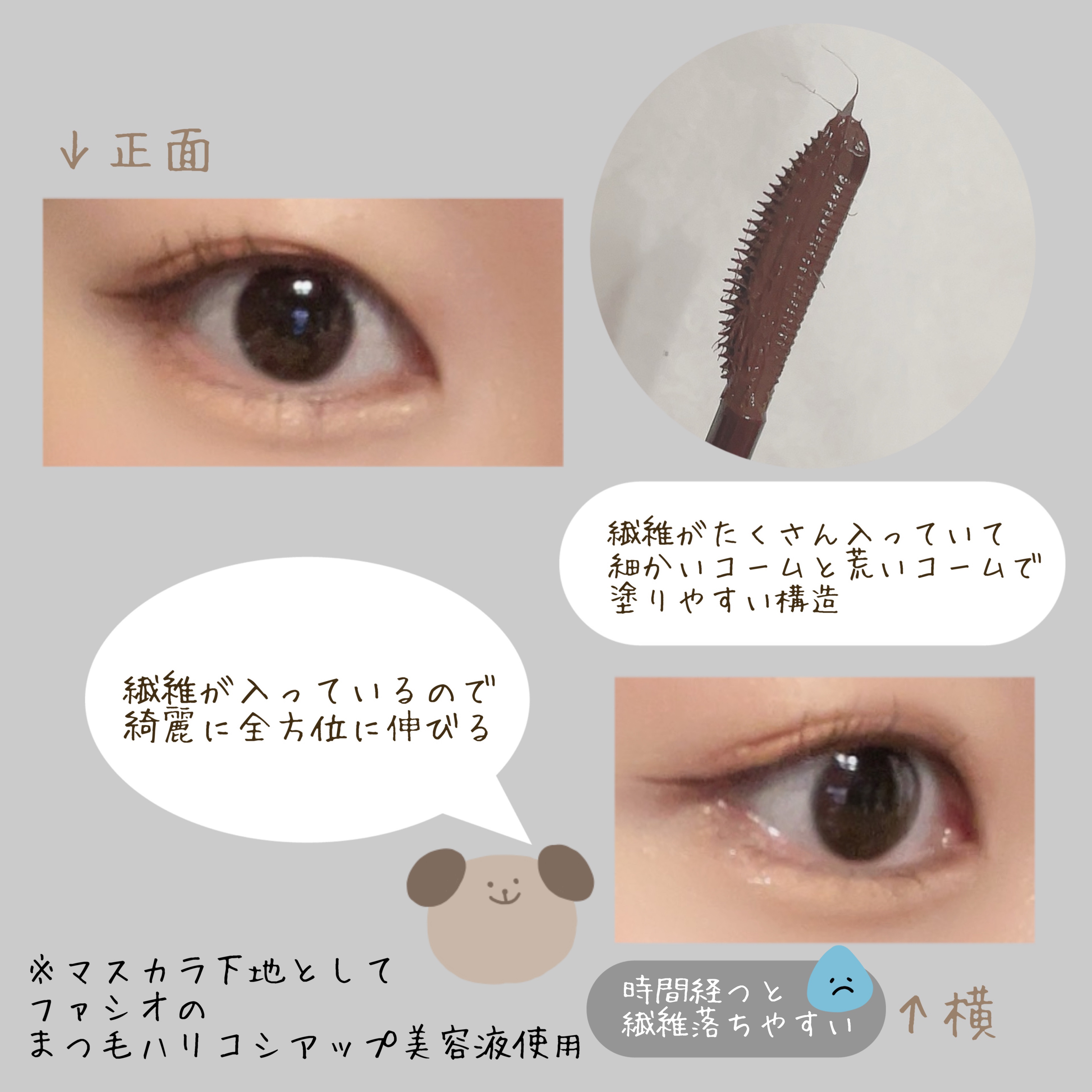 ラッシュエキスパンダー 孔雀ロング BR666 アンバーブラウン 「女帝」/MAJOLICA MAJORCA/マスカラを使ったクチコミ（3枚目）