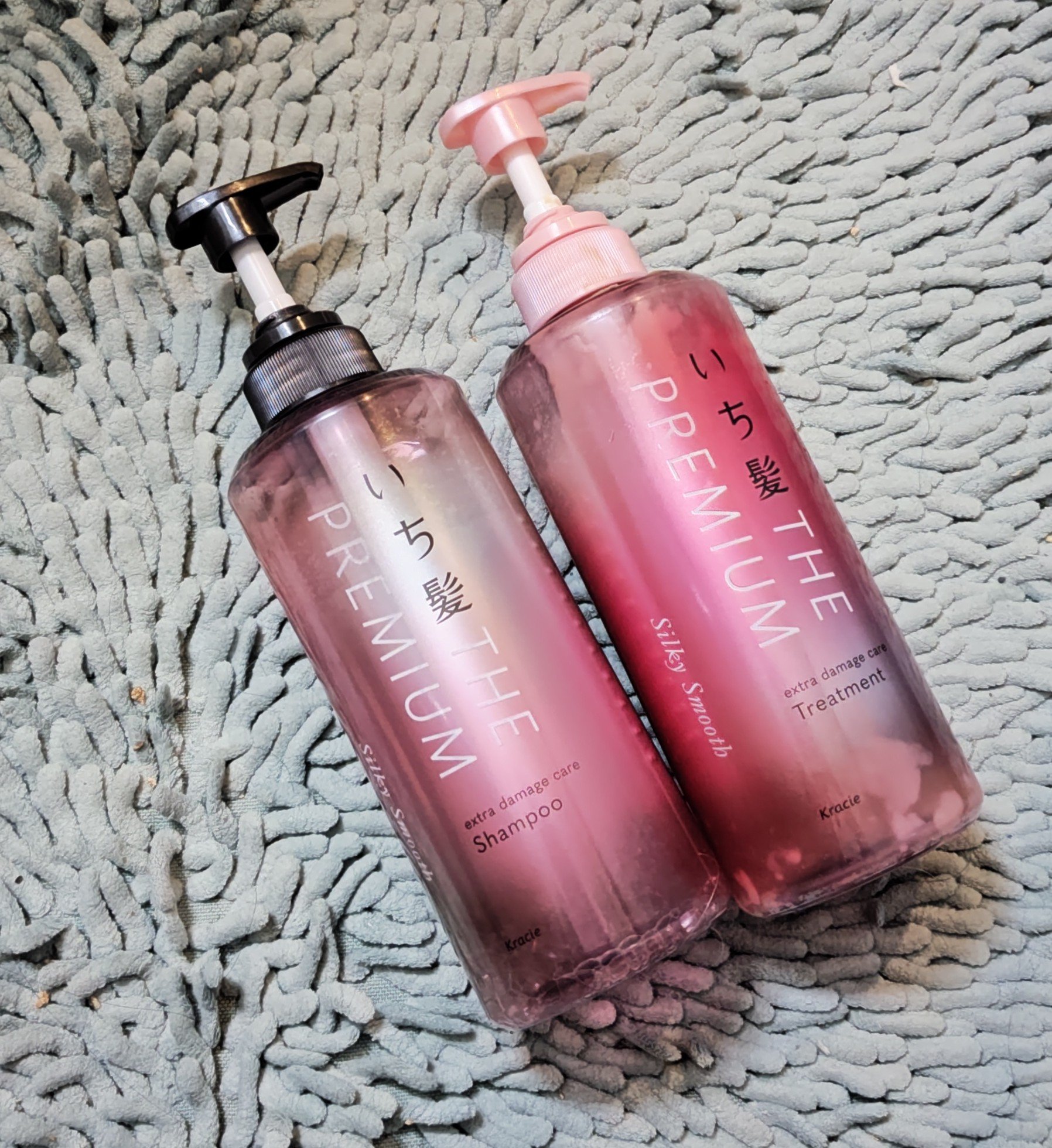 THE PREMIUM エクストラダメージケアシャンプー／トリートメント（シルキースムース）/いち髪/市販シャンプーを使ったクチコミ（1枚目）