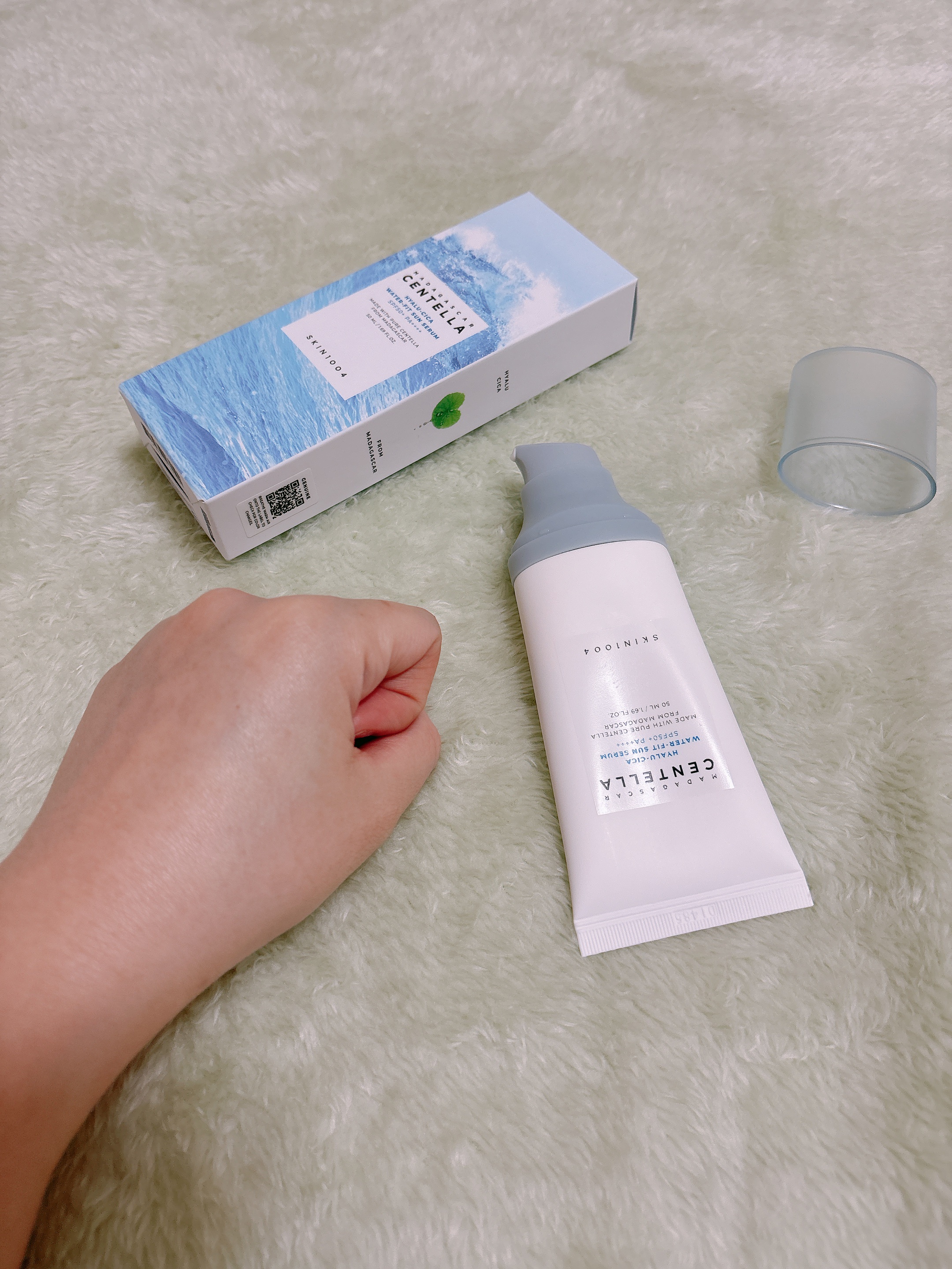 ヒアルーシカ ウォーターフィット サンセラム/SKIN1004/日焼け止めローションを使ったクチコミ（3枚目）