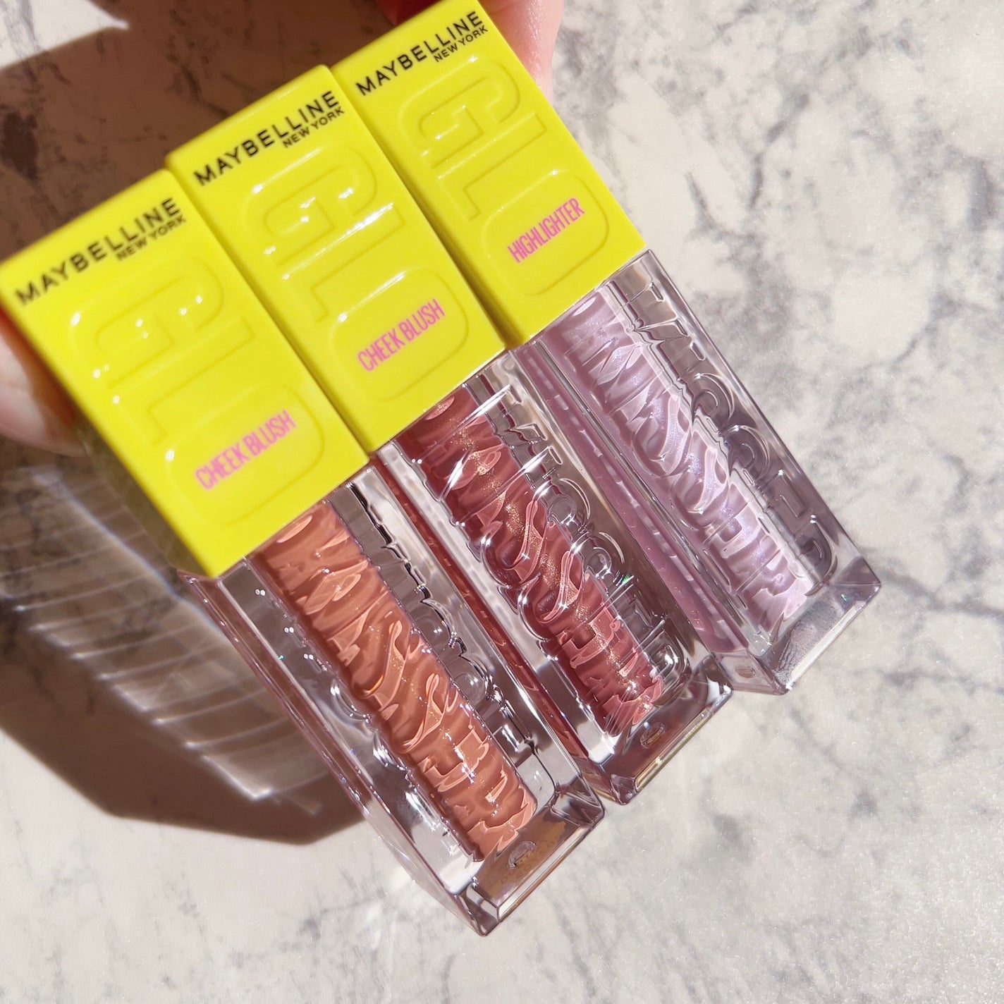 グローキッサー チークブラッシュ/グローキッサー ハイライター/MAYBELLINE NEW YORK/リキッドチークを使ったクチコミ(3枚目)