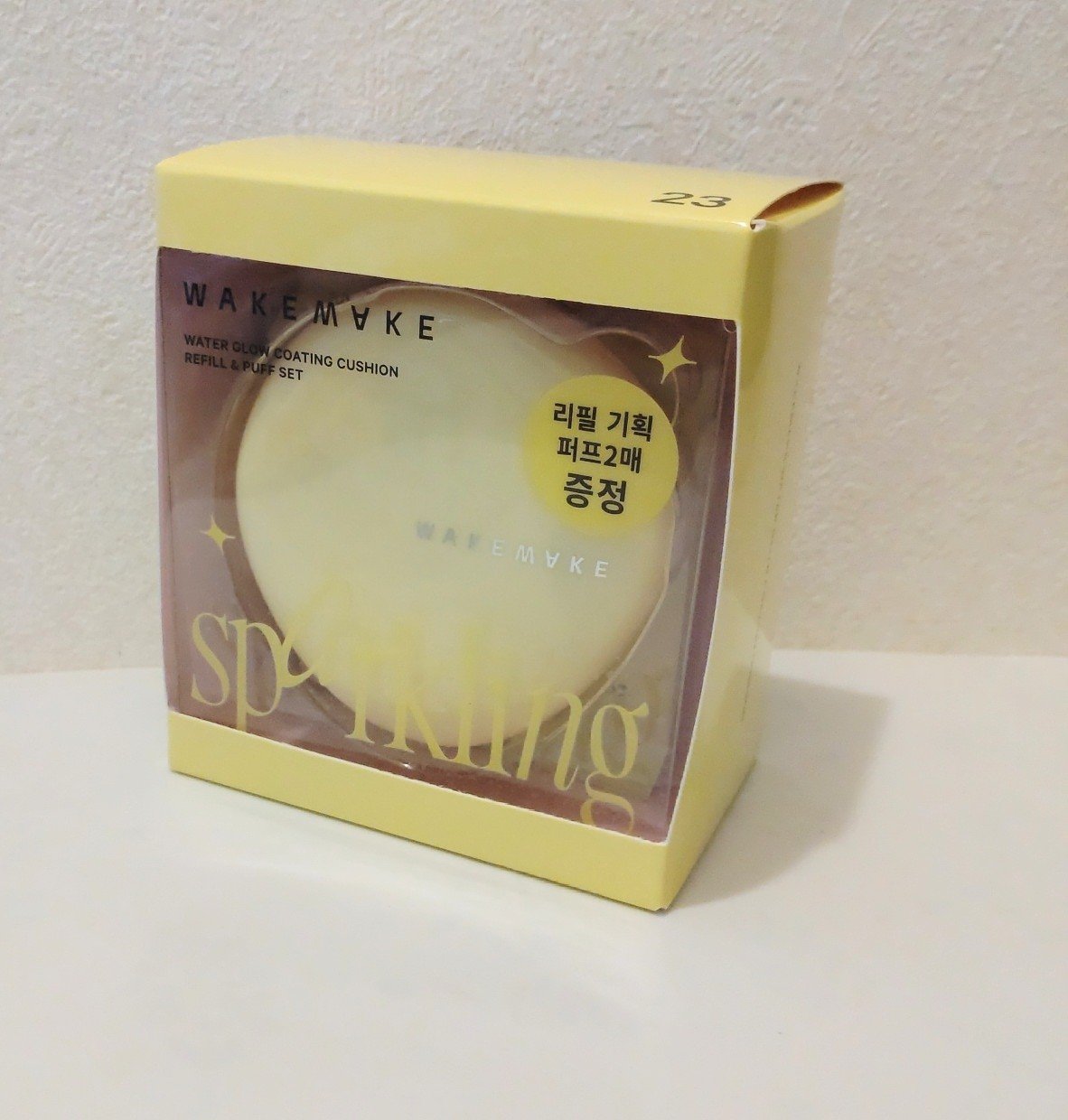 wakemake ウォーターグロウコーティングクッションのクチコミ「#Qoo10購入品
wakemake ウォーターグロウコーティングクッション

レフィル＆パフ.....」（2枚目）