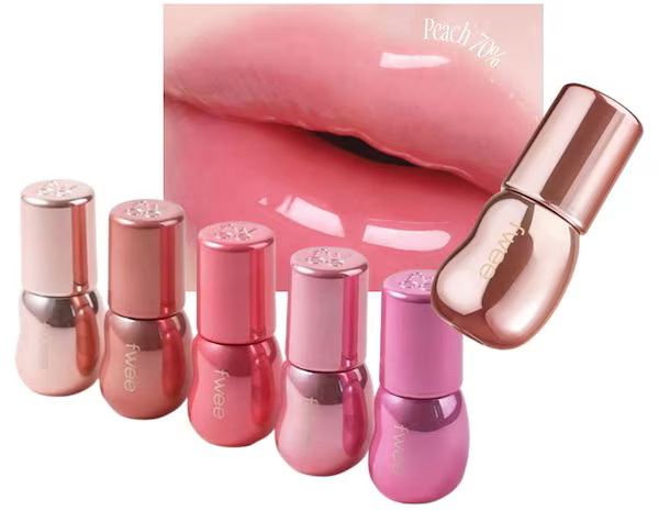 フィー 3Dボリューミンググロス B08 ロージー  70％/fwee/リップグロスを使ったクチコミ（1枚目）