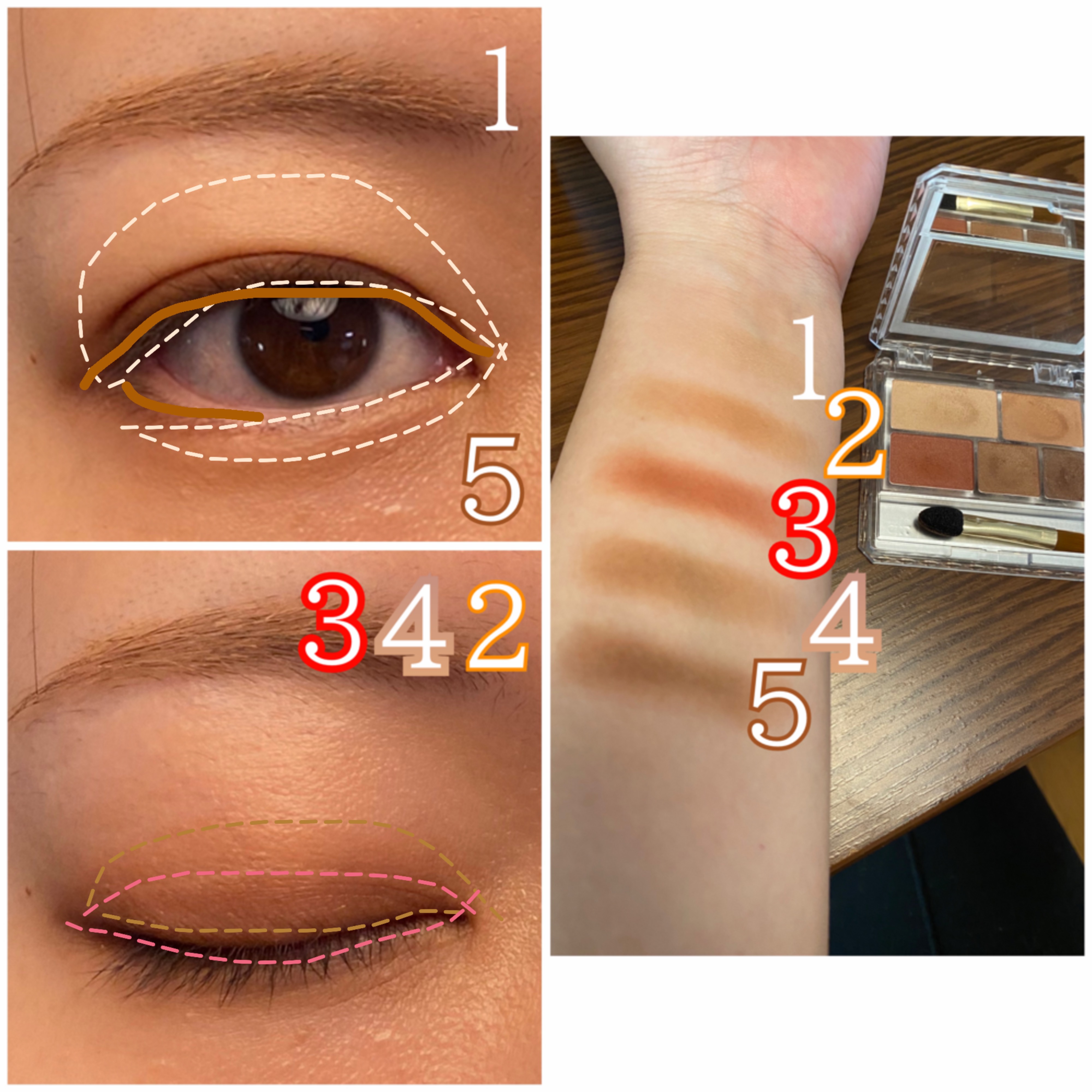 パーフェクトマルチアイズ/キャンメイク/アイシャドウパレットを使ったクチコミ（3枚目）