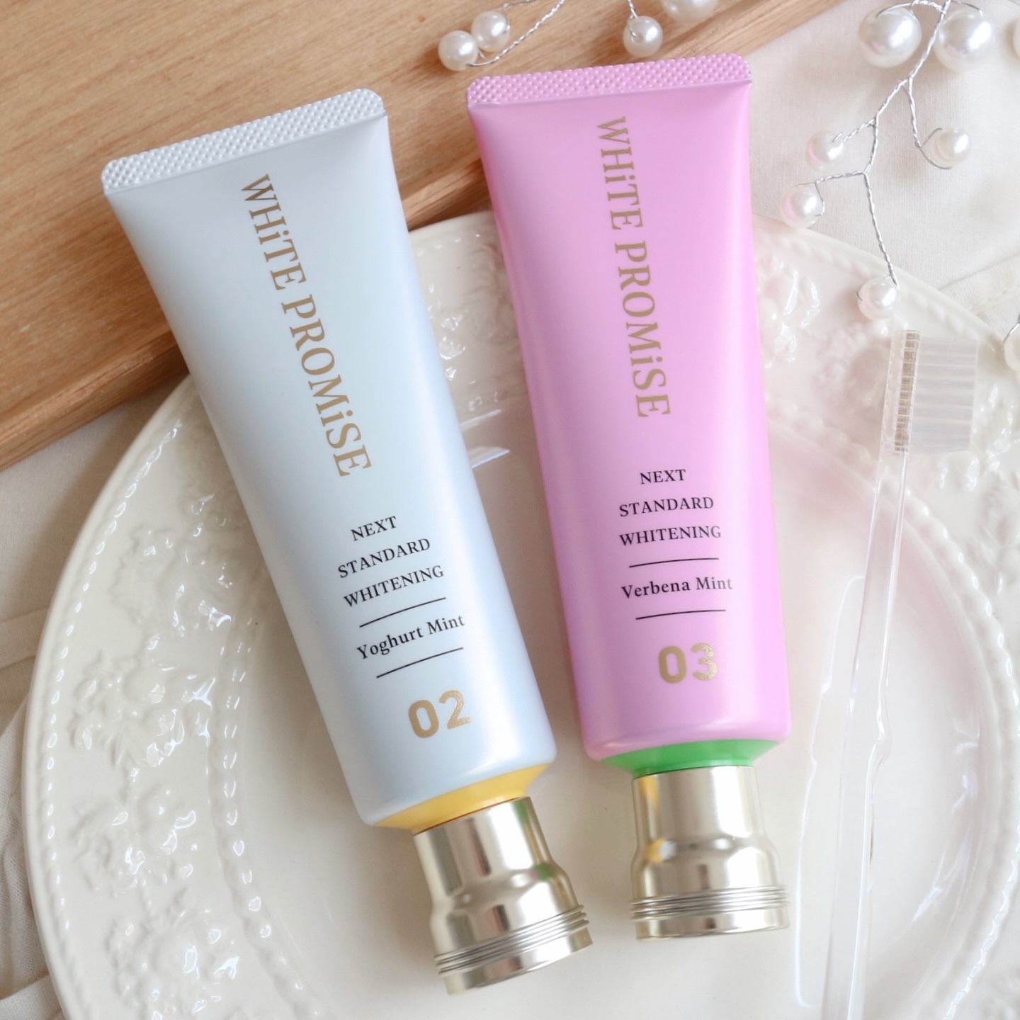 ホワイトプロミス  美白*＋むし歯予防*/WHiTE PROMiSE/歯磨き粉を使ったクチコミ（1枚目）