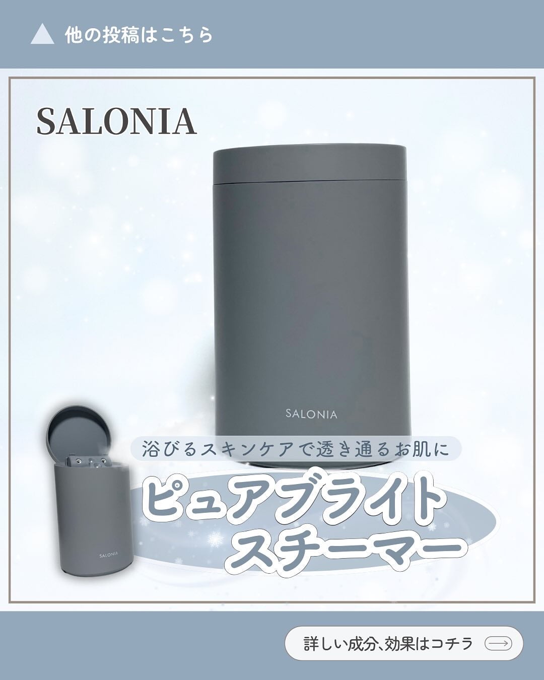 ピュアブライトスチーマー/SALONIA/美顔器・マッサージを使ったクチコミ(1枚目)