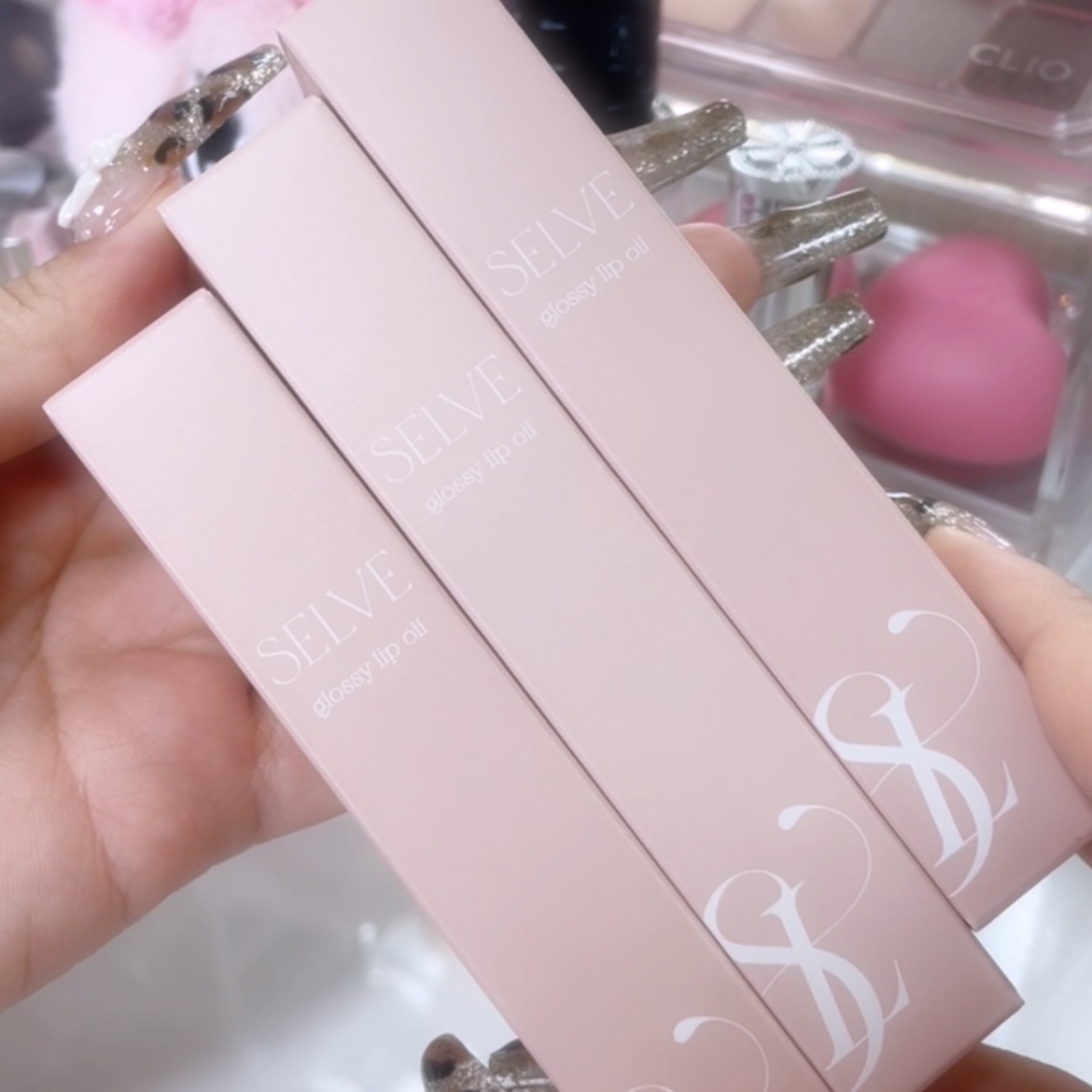 グロッシーリップオイル 02 シェルピンク/SELVE/リップグロスを使ったクチコミ（2枚目）